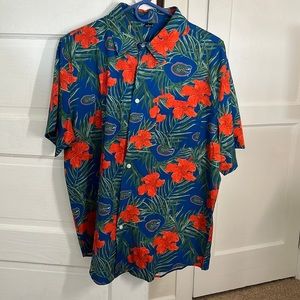 Florida Gator- Hawaiian Button Down- NEW